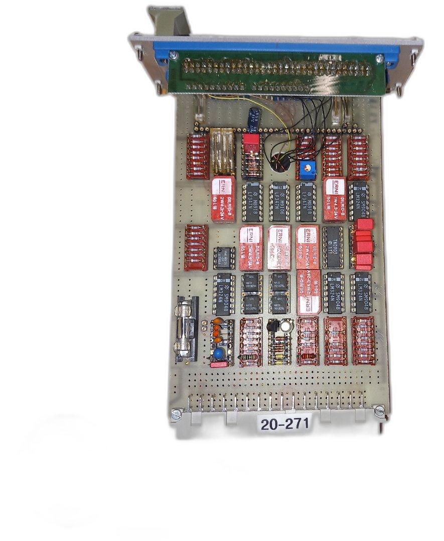 Carte électronique industrielle 20-271 sur platine perforée avec connecteur edge