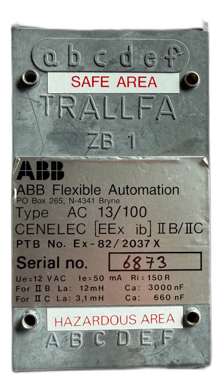 ABB AC 13/100 – Barrière sécurité intrinsèque Zener