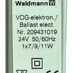 Waldmann 209431019 – Ballast électronique 24V 7/9/11W