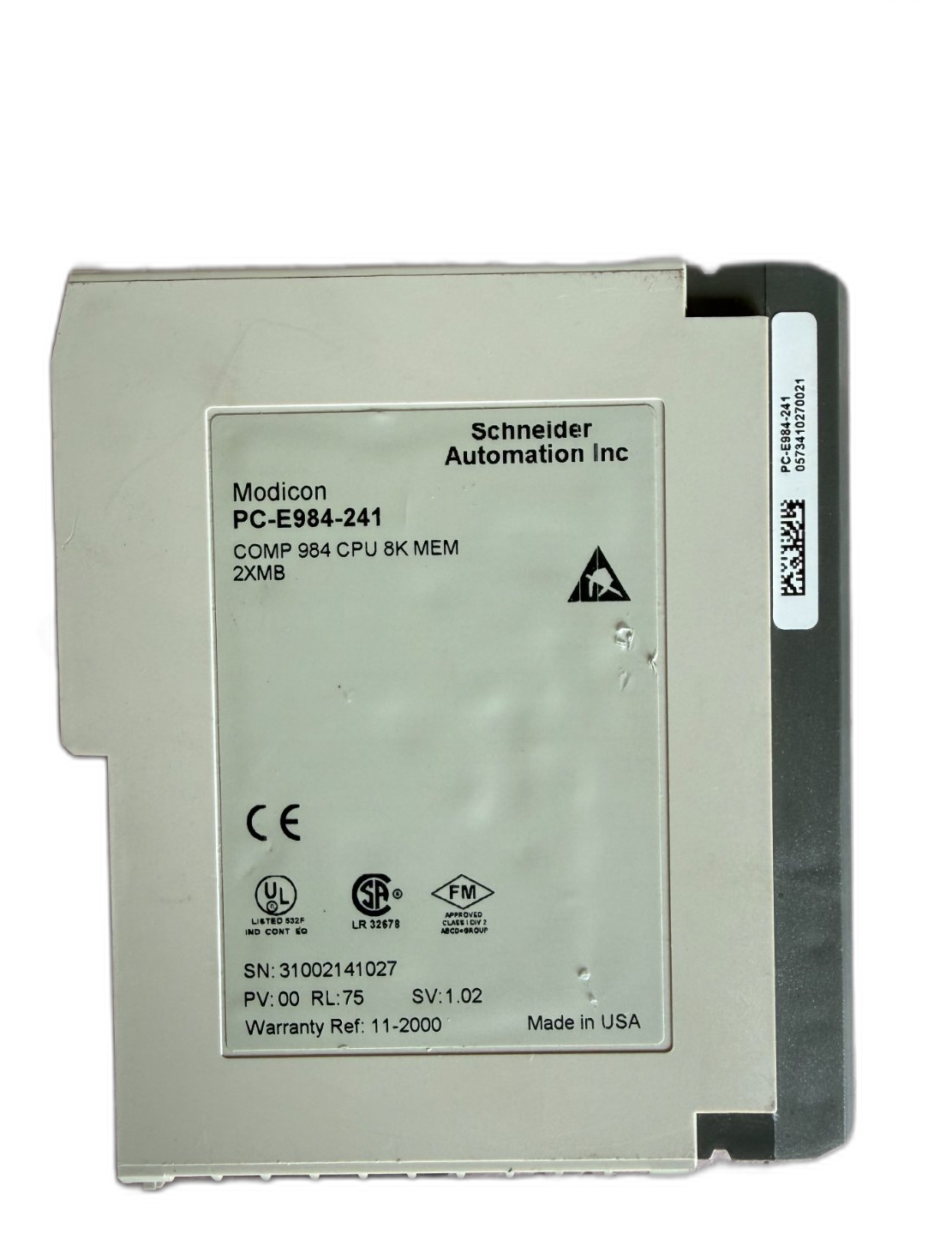 Schneider PC-E984-241 – CPU Modicon 984 8K RAM 2XMB