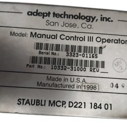 Adept Technology 10332-31000 – Pupitre Manual Control III
