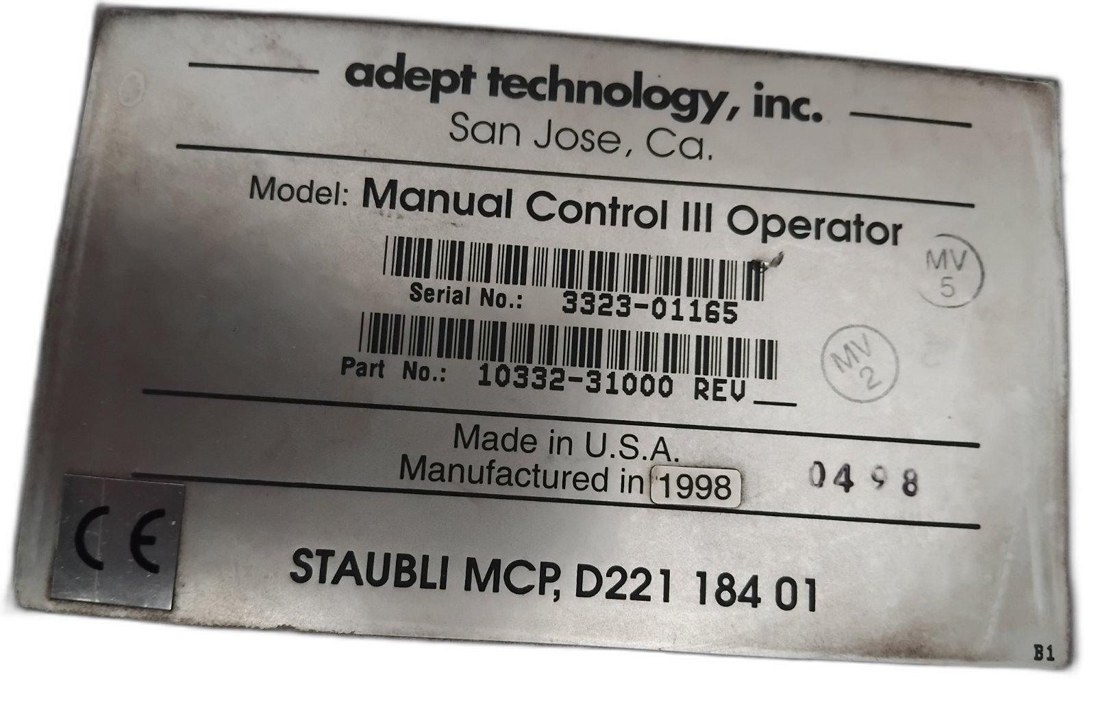 Adept Technology 10332-31000 – Pupitre Manual Control III