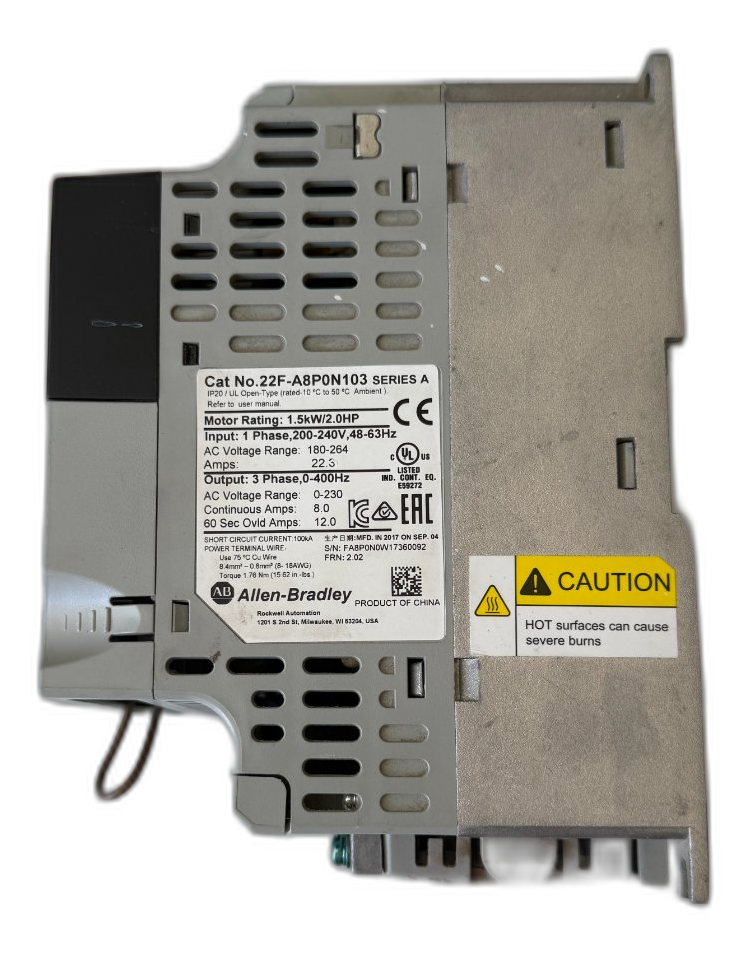 Allen-Bradley 22F-A8P0N103 – Variateur PowerFlex 4M 2HP